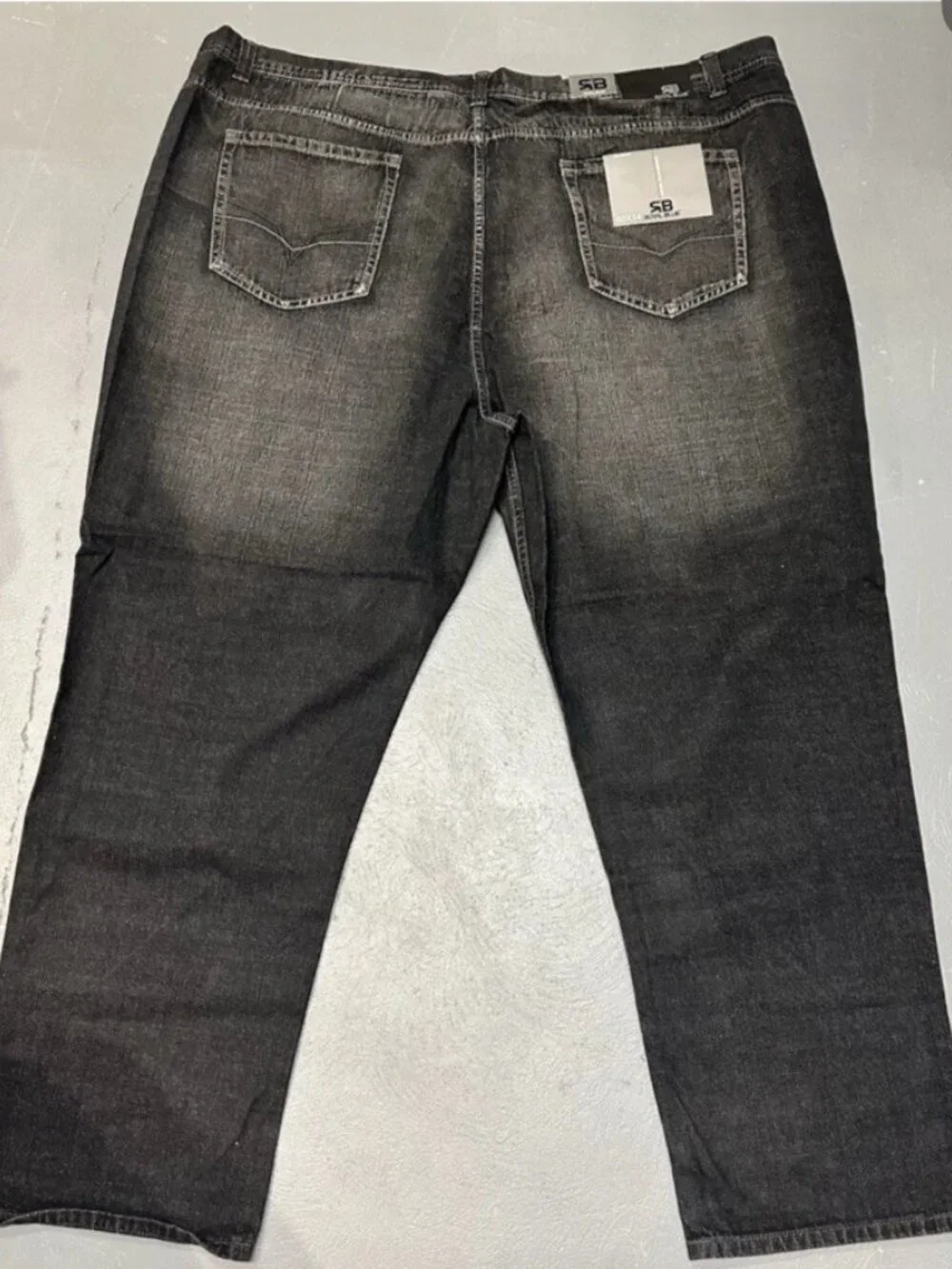 Royal Blue Brand Denim Jeans Men Size 62 x 34 Relaxed Fit Big & Tall New